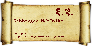 Rehberger Mónika névjegykártya